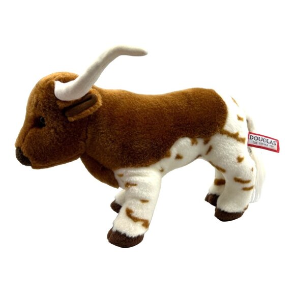 Douglas Cuddle Toy Fitzgerald Texas Longhorn Bull 1843 Plush Stuffed Animal 2015 - Picture 1 of 11